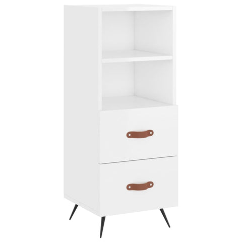 vidaXL Highboard Hochglanz-Weiß 34,5x34x180 cm Holzwerkstoff