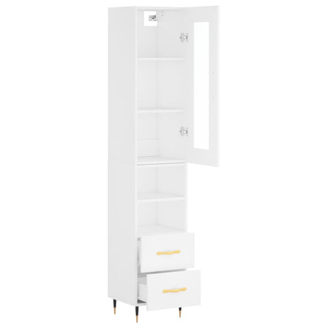 vidaXL Highboard Weiß 34,5x34x180 cm Holzwerkstoff