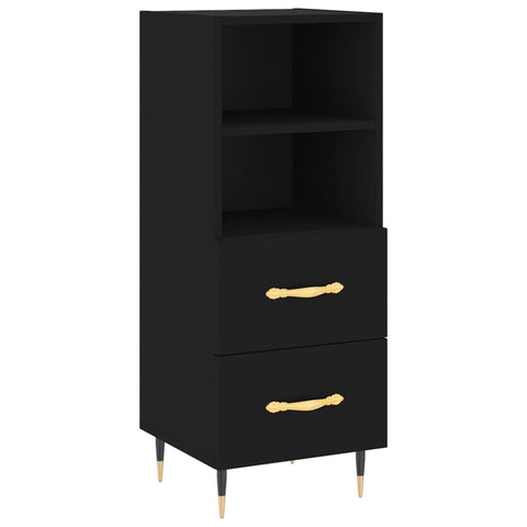 vidaXL Highboard Schwarz 34,5x34x180 cm Holzwerkstoff