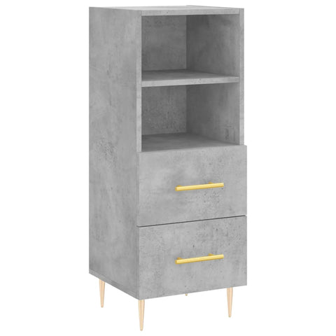 vidaXL Highboard Betongrau 34,5x34x180 cm Holzwerkstoff