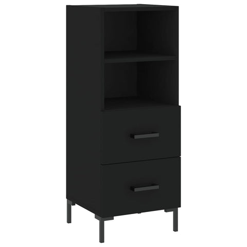 Highboard Schwarz 34,5x34x180 cm Holzwerkstoff