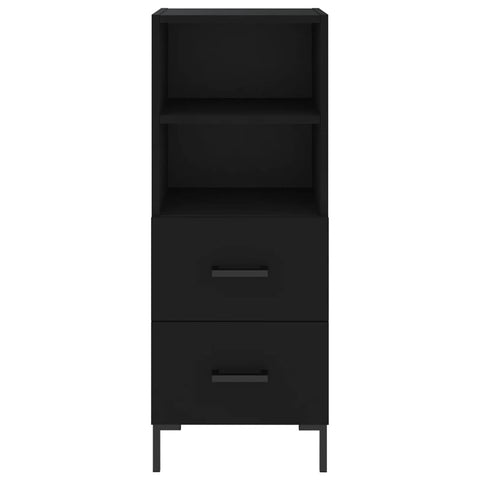 Highboard Schwarz 34,5x34x180 cm Holzwerkstoff