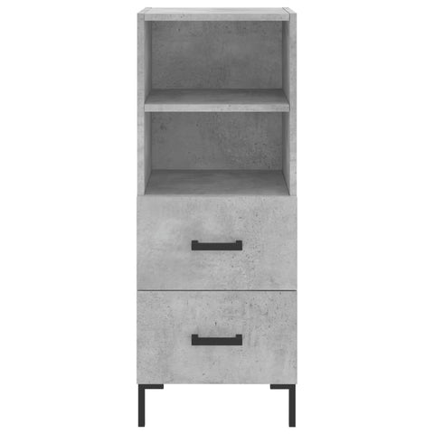 vidaXL Highboard Betongrau 34,5x34x180 cm Holzwerkstoff