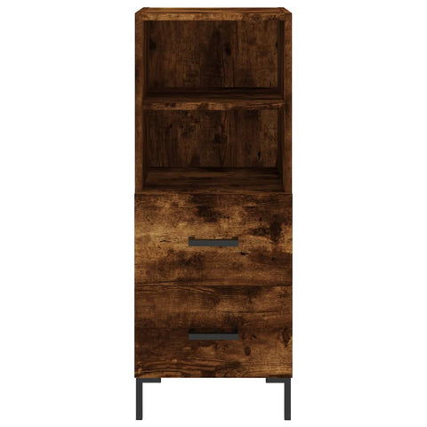 vidaXL Highboard Räuchereiche 34,5x34x180 cm Holzwerkstoff