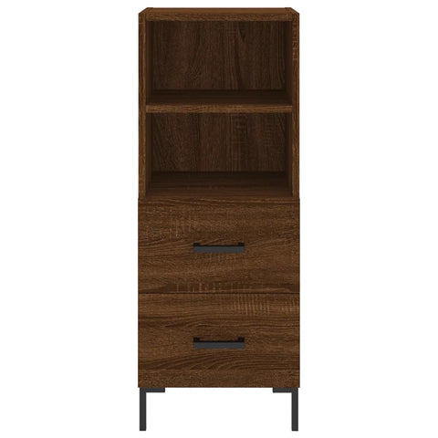 vidaXL Highboard Braun Eichen-Optik 34,5x34x180 cm Holzwerkstoff