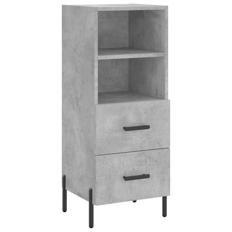 vidaXL Highboard Betongrau 34,5x34x180 cm Holzwerkstoff