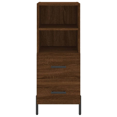 vidaXL Highboard Braun Eichen-Optik 34,5x34x180 cm Holzwerkstoff