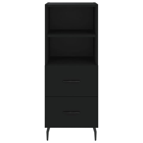 vidaXL Highboard Schwarz 34,5x34x180 cm Holzwerkstoff