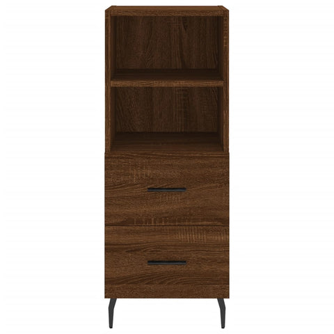 vidaXL Highboard Braun Eichen-Optik 34,5x34x180 cm Holzwerkstoff