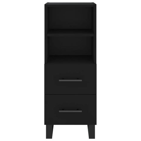 Highboard Schwarz 34,5x34x180 cm Holzwerkstoff