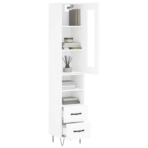 vidaXL Highboard Weiß 34,5x34x180 cm Holzwerkstoff