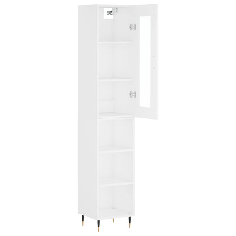 vidaXL Highboard Weiß 34,5x34x180 cm Holzwerkstoff