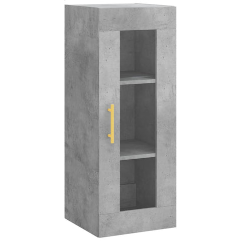 vidaXL Highboard Betongrau 34,5x34x180 cm Holzwerkstoff