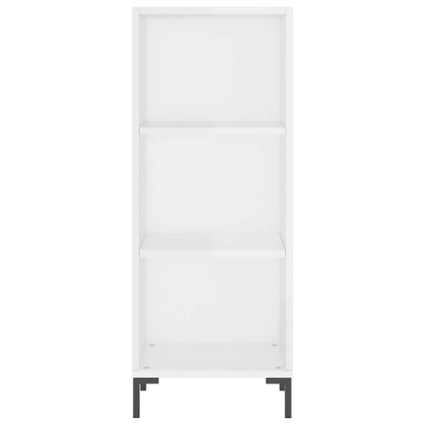 vidaXL Highboard Hochglanz-Weiß 34,5x34x180 cm Holzwerkstoff