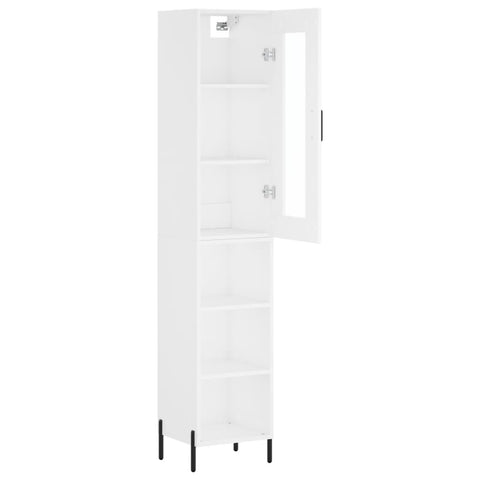 vidaXL Highboard Weiß 34,5x34x180 cm Holzwerkstoff