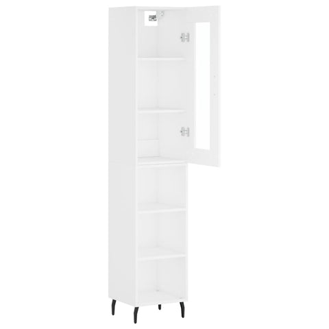 vidaXL Highboard Weiß 34,5x34x180 cm Holzwerkstoff