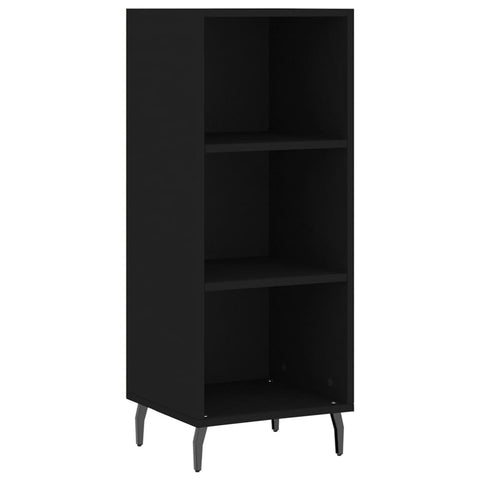 Highboard Schwarz 34,5x34x180 cm Holzwerkstoff