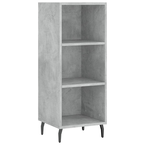 vidaXL Highboard Betongrau 34,5x34x180 cm Holzwerkstoff