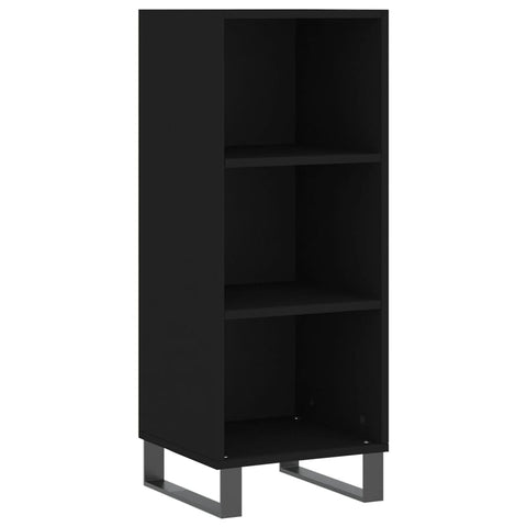 vidaXL Highboard Schwarz 34,5x34x180 cm Holzwerkstoff