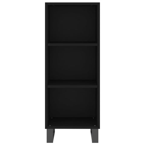 vidaXL Highboard Schwarz 34,5x34x180 cm Holzwerkstoff