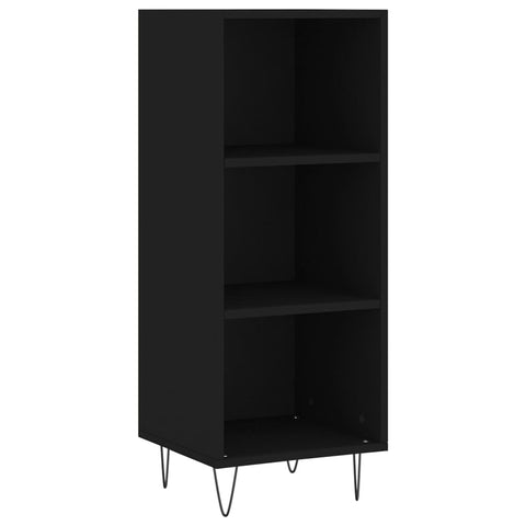 vidaXL Highboard Schwarz 34,5x34x180 cm Holzwerkstoff