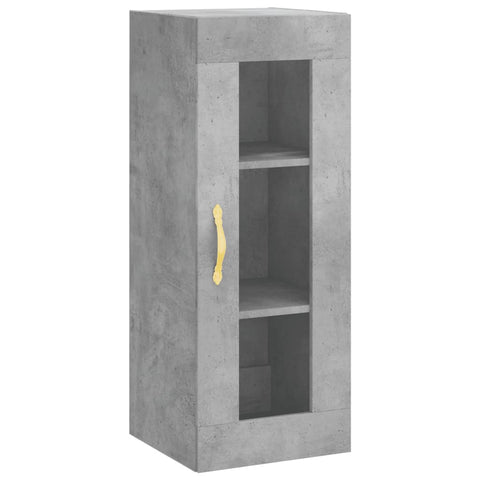 vidaXL Highboard Betongrau 34,5x34x180 cm Holzwerkstoff