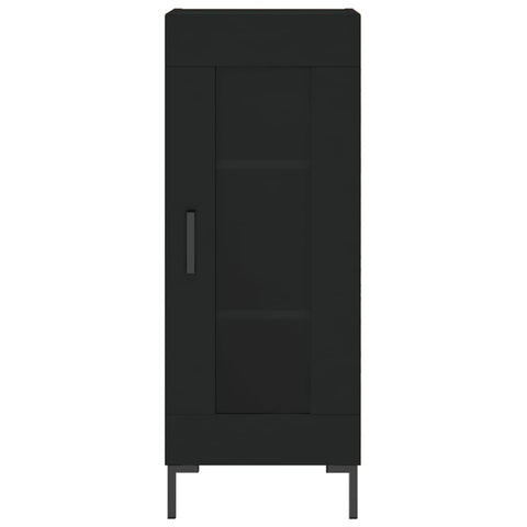 Highboard Schwarz 34,5x34x180 cm Holzwerkstoff