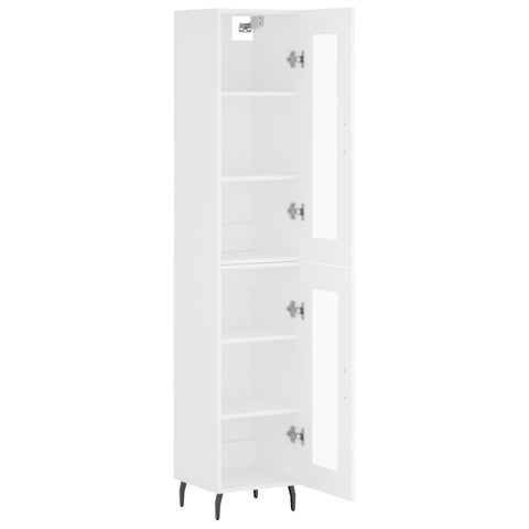 vidaXL Highboard Weiß 34,5x34x180 cm Holzwerkstoff