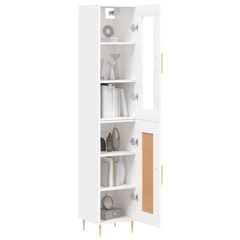 vidaXL Highboard Weiß 34,5x34x180 cm Holzwerkstoff