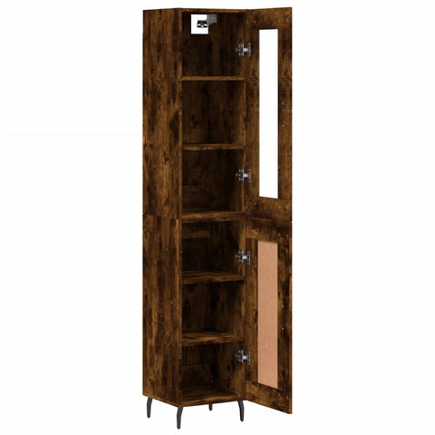 vidaXL Highboard Räuchereiche 34,5x34x180 cm Holzwerkstoff