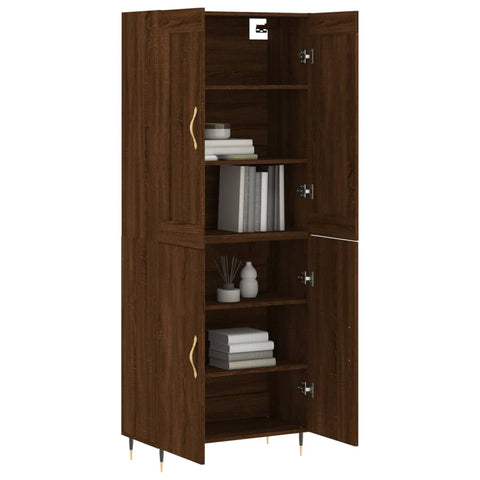 vidaXL Highboard Braun Eichen-Optik 69,5x34x180 cm Holzwerkstoff