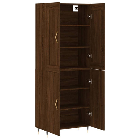 vidaXL Highboard Braun Eichen-Optik 69,5x34x180 cm Holzwerkstoff