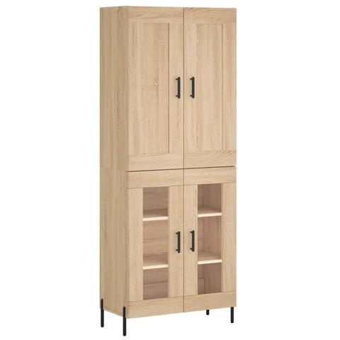 vidaXL Highboard Sonoma-Eiche 69,5x34x180 cm Holzwerkstoff