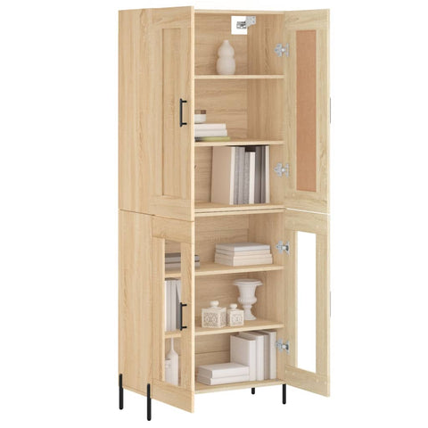 vidaXL Highboard Sonoma-Eiche 69,5x34x180 cm Holzwerkstoff