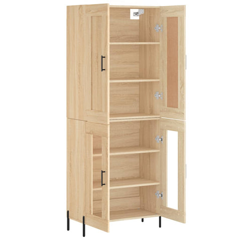 vidaXL Highboard Sonoma-Eiche 69,5x34x180 cm Holzwerkstoff