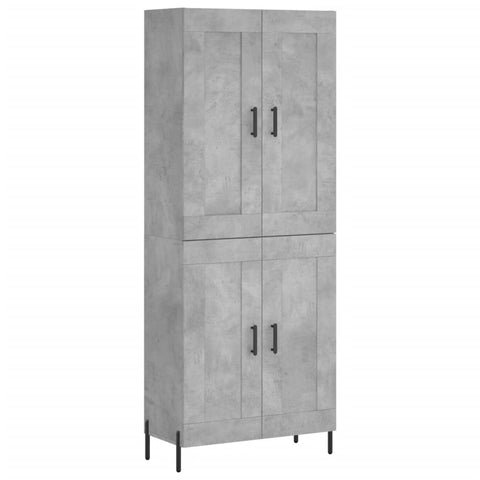 Highboard Betongrau 69,5x34x180 cm Holzwerkstoff