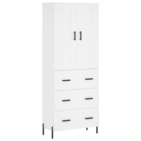 vidaXL Highboard Weiß 69,5x34x180 cm Holzwerkstoff