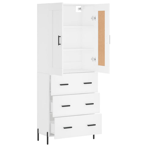 vidaXL Highboard Weiß 69,5x34x180 cm Holzwerkstoff