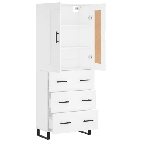 vidaXL Highboard Weiß 69,5x34x180 cm Holzwerkstoff