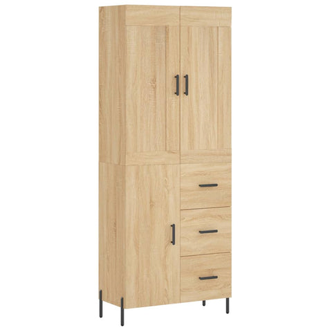 vidaXL Highboard Sonoma-Eiche 69,5x34x180 cm Holzwerkstoff