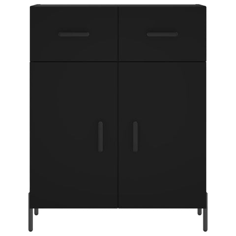 Highboard Schwarz 69,5x34x180 cm Holzwerkstoff