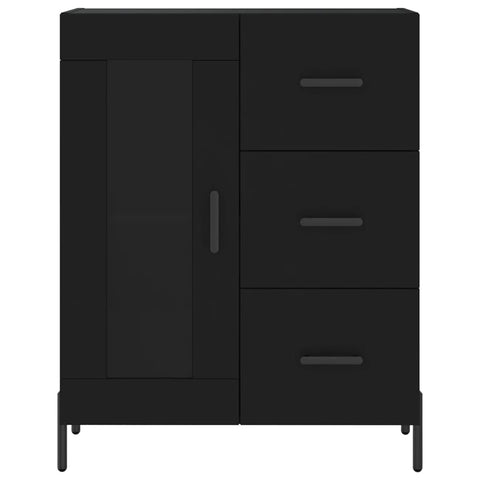 Highboard Schwarz 69,5x34x180 cm Holzwerkstoff