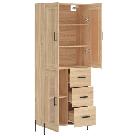 vidaXL Highboard Sonoma-Eiche 69,5x34x180 cm Holzwerkstoff