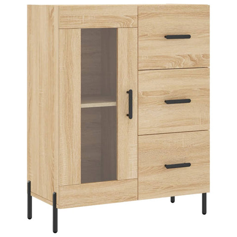 vidaXL Highboard Sonoma-Eiche 69,5x34x180 cm Holzwerkstoff