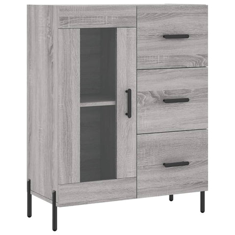 Highboard Grau Sonoma 69,5x34x180 cm Holzwerkstoff