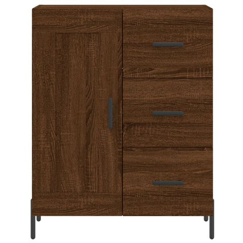 Highboard Braun Eichen-Optik 69,5x34x180 cm Holzwerkstoff