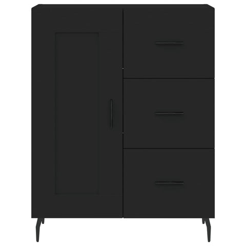 Highboard Schwarz 69,5x34x180 cm Holzwerkstoff