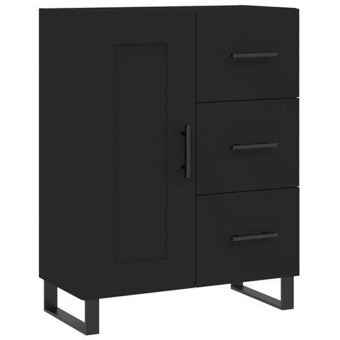 Highboard Schwarz 69,5x34x180 cm Holzwerkstoff