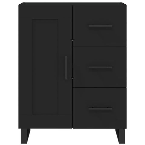 Highboard Schwarz 69,5x34x180 cm Holzwerkstoff