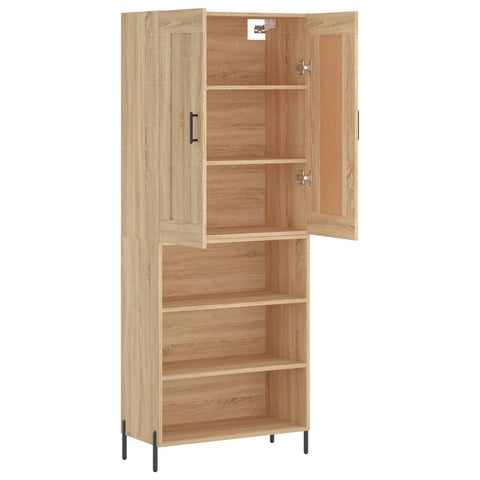 vidaXL Highboard Sonoma-Eiche 69,5x34x180 cm Holzwerkstoff